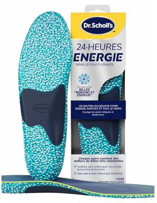 Scholl 24H Énergie Semelles Multi-Usages 1 Paire de Semelle