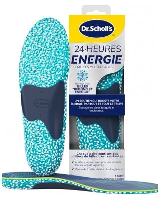 Scholl 24H Énergie Semelles Multi-Usages 1 Paire de Semelle - Taille : S : 35 à 40