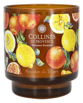 Collines de Provence Fraîcheur Végétale Bougie 220 Grammes - Senteur : Agrumes du Verger