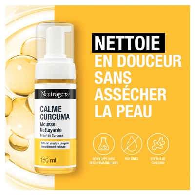 Neutrogena Calme Curcuma Mousse Nettoyante Peaux Sensibles 150 ml