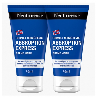 Neutrogena Absorption Express Crème Mains Lot 2 x 75 ml