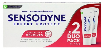 Sensodyne Expert Protect Sensibilité & Gencives Dentifrice Double Protection Intensive Lot de 2 x 75 ml 