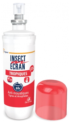 Insect Ecran Anti-Moustiques Spray Répulsif Jusqu'à 8H Peau Spécial Tropiques 75 ml
