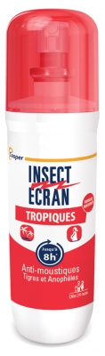 Insect Ecran Anti-Moustiques Spray Répulsif Jusqu'à 8H Peau Spécial Tropiques 75 ml
