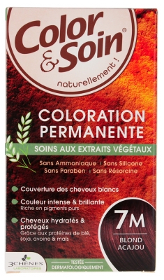 Les 3 Chênes Color & Soin Coloration Permanente Extraits Végétaux Sans Ammoniaque - Coloration : Blond Acajou : 7M