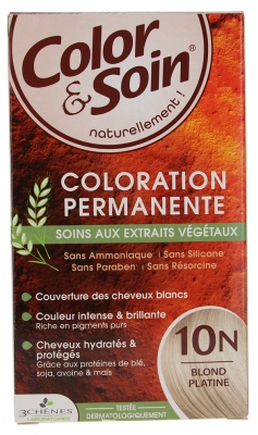Les 3 Chênes Color & Soin Coloration Permanente Extraits Végétaux Sans Ammoniaque - Coloration : Blond Platine : 10N