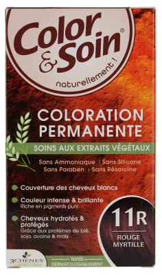 Les 3 Chênes Color & Soin Coloration Permanente Extraits Végétaux Sans Ammoniaque - Coloration : Rouge Myrtille : 11R