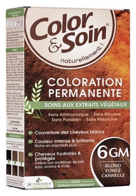 Les 3 Chênes Color & Soin Coloration Permanente Extraits Végétaux Sans Ammoniaque - Coloration : Blond Foncé Cannelle : 6GM