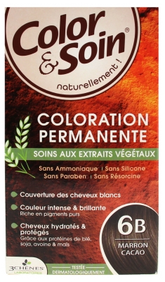 Les 3 Chênes Color & Soin Coloration Permanente Extraits Végétaux Sans Ammoniaque - Coloration : Marron Cacao : 6B