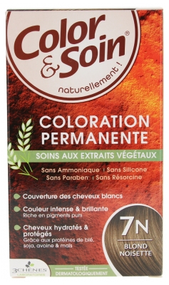 Les 3 Chênes Color & Soin Coloration Permanente Extraits Végétaux Sans Ammoniaque - Coloration : Blond Noisette : 7N