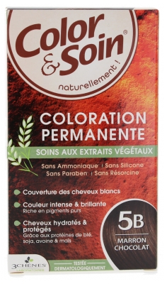 Les 3 Chênes Color & Soin Coloration Permanente Extraits Végétaux Sans Ammoniaque - Coloration : Marron Chocolat : 5B