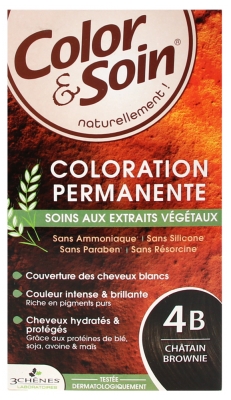Les 3 Chênes Color & Soin Coloration Permanente Extraits Végétaux Sans Ammoniaque - Coloration : Châtain Brownie : 4B