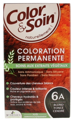 Les 3 Chênes Color & Soin Coloration Permanente Extraits Végétaux Sans Ammoniaque - Coloration : Blond Foncé Cendré : 6A
