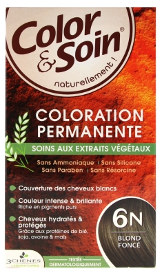 Les 3 Chênes Color & Soin Coloration Permanente Extraits Végétaux Sans Ammoniaque - Coloration : Blond Foncé : 6N