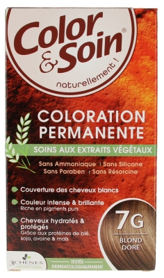 Les 3 Chênes Color & Soin Coloration Permanente Extraits Végétaux Sans Ammoniaque - Coloration : Blond Doré : 7G