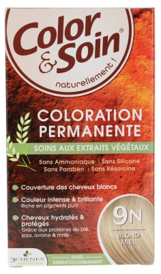Les 3 Chênes Color & Soin Coloration Permanente Extraits Végétaux Sans Ammoniaque - Coloration : Blond Miel : 9N