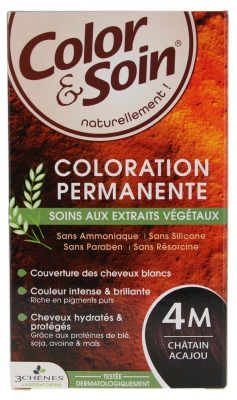 Les 3 Chênes Color & Soin Coloration Permanente Extraits Végétaux Sans Ammoniaque - Coloration : Châtain Acajou : 4M