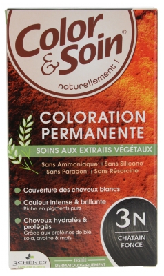 Les 3 Chênes Color & Soin Coloration Permanente Extraits Végétaux Sans Ammoniaque - Coloration : Châtain Foncé : 3N