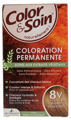 Les 3 Chênes Color & Soin Coloration Permanente Extraits Végétaux Sans Ammoniaque - Coloration : Blond Veneziano : 8V