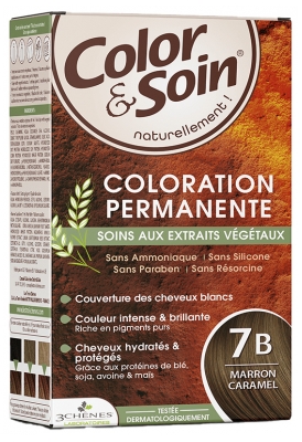 Les 3 Chênes Color & Soin Coloration Permanente Extraits Végétaux Sans Ammoniaque - Coloration : Brown Caramel : 7B
