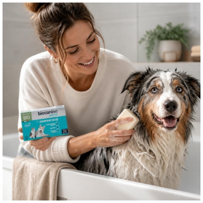 Biocanina Hygiène Shampoing Solide pour Chiens et Chats Bio 100 Grammes