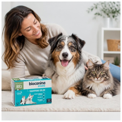 Biocanina Hygiène Shampoing Solide pour Chiens et Chats Bio 100 Grammes
