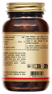 Solgar Magnésium Citrate Hautement Assimilable 60 Comprimés