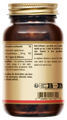 Solgar Vitamine B5 550 mg Gélules Végétales