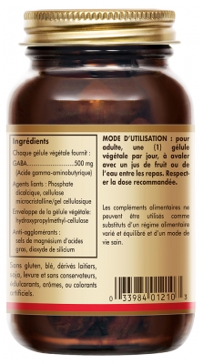 Solgar G.a.b.a. 500 mg Gélules Végétales