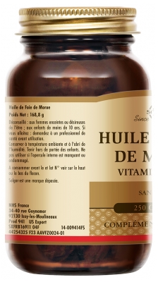 Solgar Huile de Foie de Morue Vitamines A & D 250 Capsules
