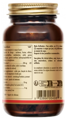 Solgar Vitamine c 500 mg Comprimés à Croquer Goût Framboise/Cranberry