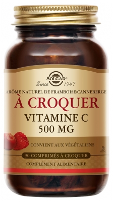 Solgar Vitamine c 500 mg Comprimés à Croquer Goût Framboise/Cranberry