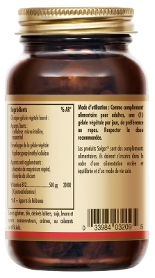Solgar Vitamine B12 (Cyanocobalamine) 500 ?gélules Végétales