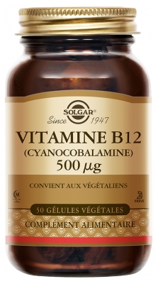 Solgar Vitamine B12 (Cyanocobalamine) 500 ?gélules Végétales