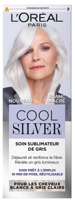 L'Oréal Paris Cool Silver Soin Sublimateur de Gris Pour Cheveux Blancs à Gris Clair 114 ml - Coloration : Blanc Nacré