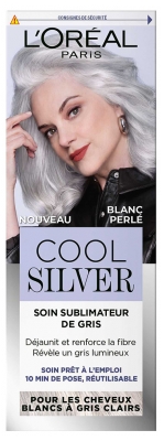 L'Oréal Paris Cool Silver Soin Sublimateur de Gris Pour Cheveux Blancs à Gris Clair 114 ml - Coloration : Blanc Perlé