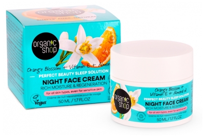 Organic Shop Crème de Nuit Hydratation à la Fleur d'Oranger