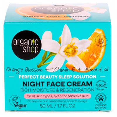 Organic Shop Crème de Nuit Hydratation à la Fleur d'Oranger