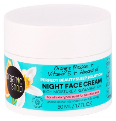 Organic Shop Crème de Nuit Hydratation à la Fleur d'Oranger