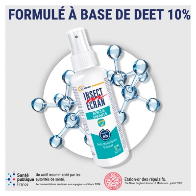 Insect Ecran Spray Anti-Moustiques Spécial Enfants 6H 100 ml