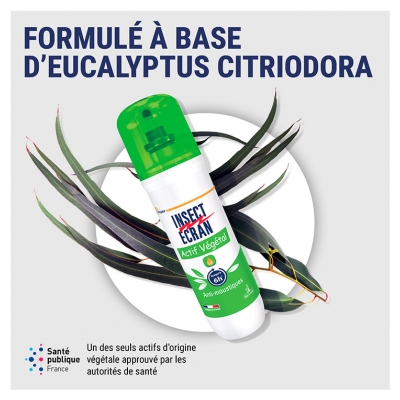 Insect Ecran Spray Anti-Moustiques 12H Actif d'Origine Végétal 100 ml