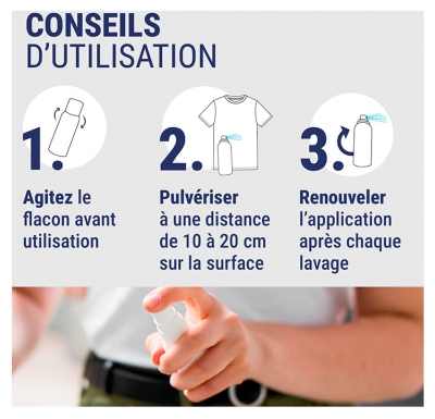 Insect Ecran Spray Insecticide Vêtements & Tissus Jusqu'à 8h 100 ml