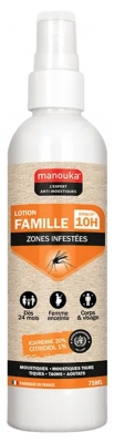 Manouka Lotion Famille Spray Repulsif Corps et Visage 75 ml