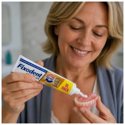 Fixodent Pro Plus Crème Adhésive Fixation Forte Goût Neutre 57 Grammes