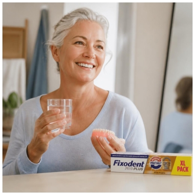 Fixodent Pro Plus Crème Adhésive Fixation Forte Goût Neutre 57 Grammes