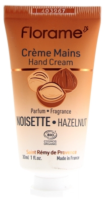 Florame Crème Mains Bio 30 ML - Parfum : Noisette
