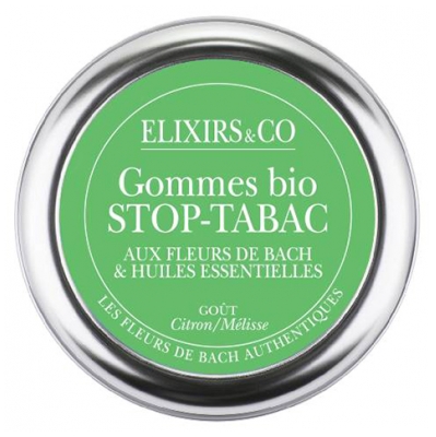 Elixirs & Co Gommes Stop Tabac Goût Citron Mélisse Bio 45 Grammes