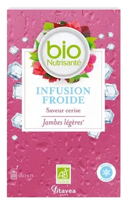 Vitavea Infusion Froide Jambes Légères Cerise Bio 20 Sachets 