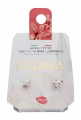 Farma Bijoux Boucles d'Oreilles Hypoallergéniques Xirius Crystal 6,2mm Peaux Sensibles