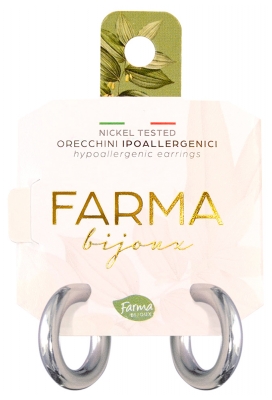 Farma Bijoux Boucles d'Oreilles Hypoallergéniques Créoles Arrondies 16 mm Peaux Sensibles